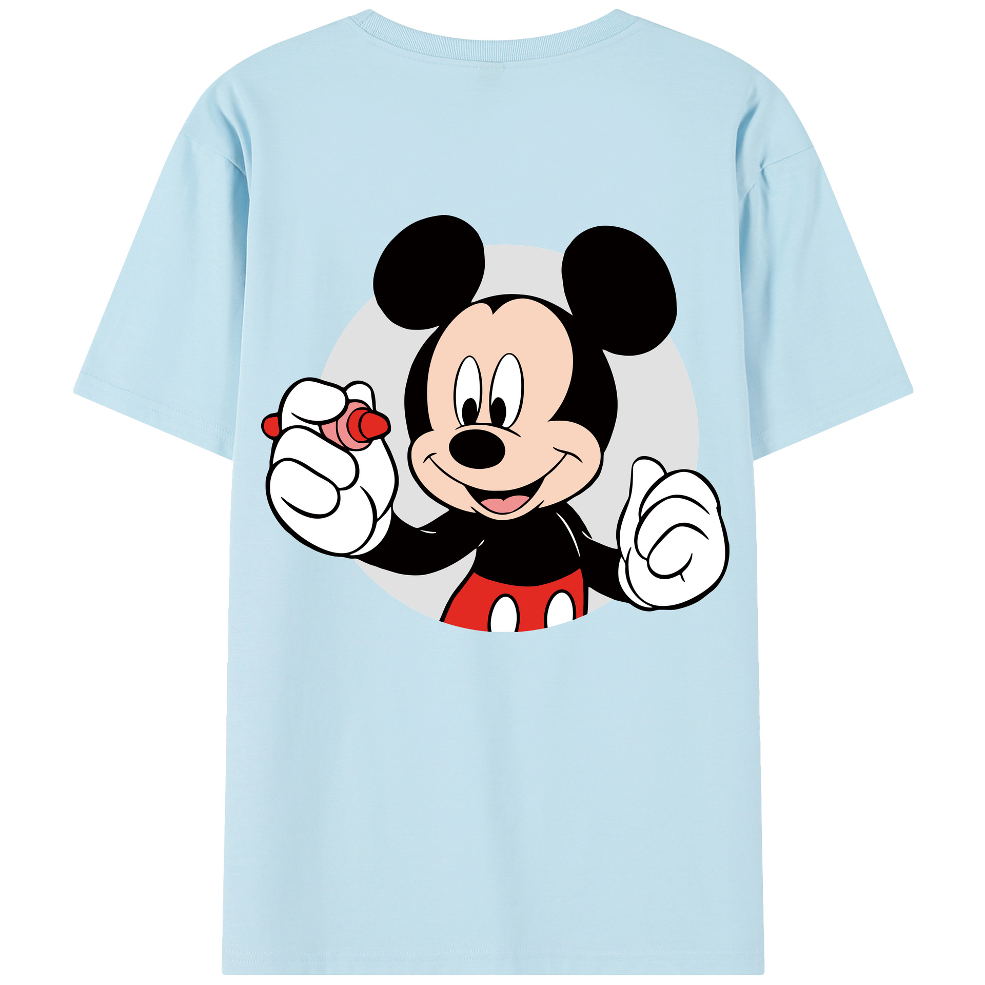 （画像用） ミッキーマウス Mickey Mouse 綿100％半袖Tシャツ（背面プリント）
